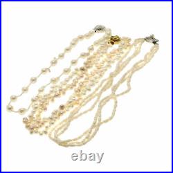 Freshwater Pearl Pearl Double Pearl Necklace 3-piece set Necklace Gold Plate