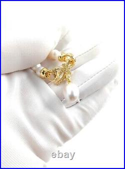 Genuine 17 Natural White Sea Pearl Necklace Set 9ct Gold Filled Diamond Genuine 17 Natural White Sea Pearl Necklace Set 9ct Gold Filled Diamond