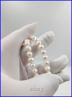 Genuine 17 Natural White Sea Pearl Necklace Set 9ct Gold Filled Diamond Genuine 17 Natural White Sea Pearl Necklace Set 9ct Gold Filled Diamond