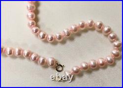 Genuine Freshwater Cultured Pearls necklace, bracelet, earring set 10k gold Genuine Freshwater Cultured Pearls necklace, bracelet, earring set 10k gold