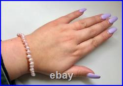 Genuine Freshwater Cultured Pearls necklace, bracelet, earring set 10k gold Genuine Freshwater Cultured Pearls necklace, bracelet, earring set 10k gold