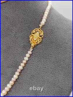 Genuine Natural Candy Seawater Pearl Necklace Set 18k Gold Plated Two Layered Genuine Natural Candy Seawater Pearl Necklace Set 18k Gold Plated Two Layered