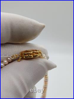 Genuine Natural Candy Seawater Pearl Necklace Set 18k Gold Plated Two Layered Genuine Natural Candy Seawater Pearl Necklace Set 18k Gold Plated Two Layered