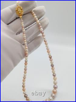 Genuine Natural Candy Seawater Pearl Necklace Set 18k Gold Plated Two Layered Genuine Natural Candy Seawater Pearl Necklace Set 18k Gold Plated Two Layered