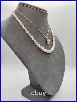 Genuine Natural Candy Seawater Pearl Necklace Set 18k Gold Plated Two Layered Genuine Natural Candy Seawater Pearl Necklace Set 18k Gold Plated Two Layered