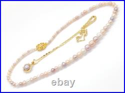 Genuine Natural Candy Seawater Pearl Necklace Set 18k Gold Plated Two Layered Genuine Natural Candy Seawater Pearl Necklace Set 18k Gold Plated Two Layered