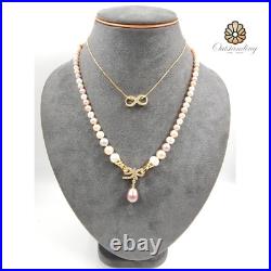 Genuine Natural Seawater Candy 17 Pearl Necklace Chain Set Hallmarked 18ct Gold Genuine Natural Seawater Candy 17 Pearl Necklace Chain Set Hallmarked 18ct Gold