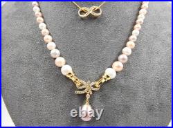 Genuine Natural Seawater Candy 17 Pearl Necklace Chain Set Hallmarked 18ct Gold Genuine Natural Seawater Candy 17 Pearl Necklace Chain Set Hallmarked 18ct Gold