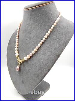 Genuine Natural Seawater Candy 17 Pearl Necklace Chain Set Hallmarked 18ct Gold Genuine Natural Seawater Candy 17 Pearl Necklace Chain Set Hallmarked 18ct Gold