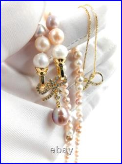 Genuine Natural Seawater Candy 17 Pearl Necklace Chain Set Hallmarked 18ct Gold Genuine Natural Seawater Candy 17 Pearl Necklace Chain Set Hallmarked 18ct Gold