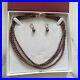 Genuine-Pearl-Necklace-Earrings-Set-Triple-Strand-14k-Gold-Chocolate-Bronze-01-pff