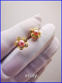 Genuine White Natural Sea Pearl Necklace Earrings Ring Set Real 9ct Gold Filled