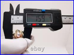 Genuine White Natural Sea Pearl Necklace Earrings Ring Set Real 9ct Gold Filled