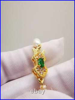 Genuine White Natural Sea Pearl Necklace Earrings Ring Set Real 9ct Gold Filled