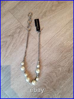 Givenchy Faux Pearl Crystal Silver Tone Necklace Bracelet Chain Set NEW with Tags Givenchy Faux Pearl Crystal Silver Tone Necklace Bracelet Chain Set NEW with Tags