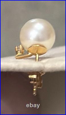 Gold 14K Peoples Pearl Necklace and Earrings Set