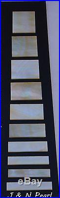 Gold Mother of Pearl Block Inlay Set for Gibson Les Paul Custom, 0.06 Thick