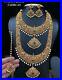Gold-Plated-Bollywood-CZ-AD-Fashion-Long-short-Rani-Haar-Necklace-Earring-Set-01-zul