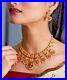 Gold-Plated-Bollywood-Style-Choker-CZ-Necklace-Jhumka-Earrings-Bridal-Set-01-owwa
