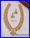 Gold-Plated-Indian-Bollywood-Style-CZ-AD-Long-Necklace-Pearl-Temple-Jewelry-Set-01-ltf
