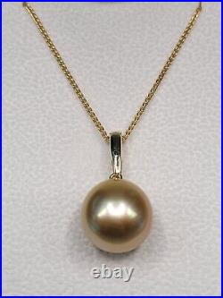 Gold South Sea Pearl Earring and Pendant Necklace Set