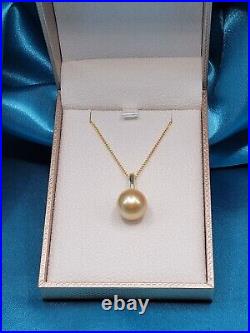 Gold South Sea Pearl Earring and Pendant Necklace Set