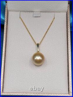 Gold South Sea Pearl Earring and Pendant Necklace Set