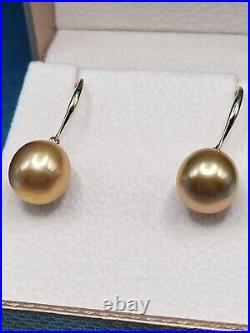 Gold South Sea Pearl Earring and Pendant Necklace Set