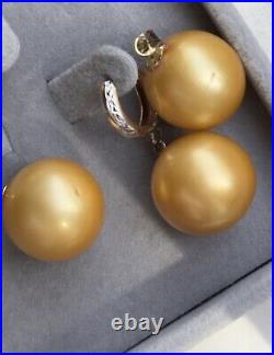 Golden South Sea Pearl Set 15.3mm-16mm