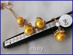 Golden South Sea Pearl Set Ring Size 6.5