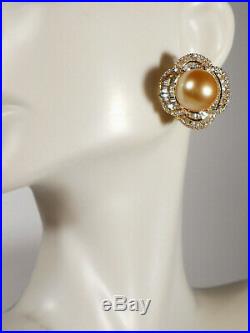 Golden South Sea pearl set(ring, earrings&pendant), diamonds, solid 18k yellow gold