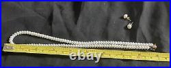 Gorgeous 14K GOLD HONORA Vintage BUTTON PEARL NECKLACE/BRACELET/EARRINGS SET See