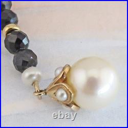 Gorgeous 14k Gold Sapphire & Pearl Beaded Necklace & Earring Set By SoniaMcD