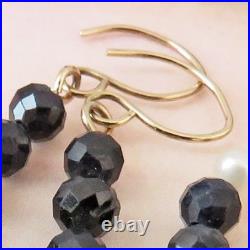 Gorgeous 14k Gold Sapphire & Pearl Beaded Necklace & Earring Set By SoniaMcD