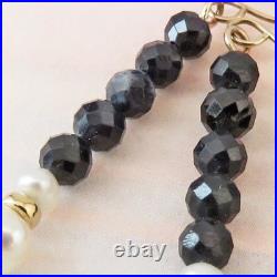 Gorgeous 14k Gold Sapphire & Pearl Beaded Necklace & Earring Set By SoniaMcD