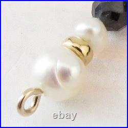 Gorgeous 14k Gold Sapphire & Pearl Beaded Necklace & Earring Set By SoniaMcD