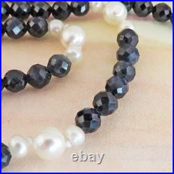 Gorgeous 14k Gold Sapphire & Pearl Beaded Necklace & Earring Set By SoniaMcD