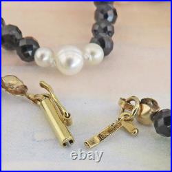 Gorgeous 14k Gold Sapphire & Pearl Beaded Necklace & Earring Set By SoniaMcD