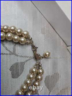 Gorgeous Von Maur Opulent Pearl Jewelry Set Necklace Bracelet Ring Earrings -C74