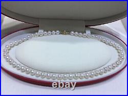Gorgeous set of 8-9mm south sea white pearl necklace 18inch 18k