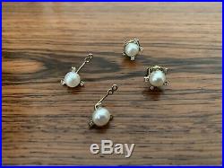 H. STERN H STERN Pearl And Diamond Earrings Set In 18K Noble Gold