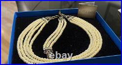HEIDI DAUS. Gold Tone, Faux Pearls 5-Strand Necklace, 3-Strand Bracelet Set