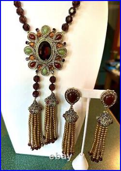 HEIDI DAUS RARE Unmistable Panache SET Necklace, Clip Earrings, Bracelet