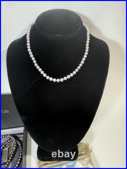 HONORA CULTURED PEARL NECKLACE EARRINGS 14K GOLD 925 Sterling Silver LOT SET