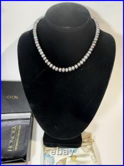 HONORA CULTURED PEARL NECKLACE EARRINGS 14K GOLD 925 Sterling Silver LOT SET