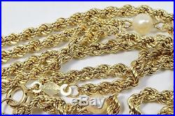 Handmade 14k Gold Freshwater Pearl 24 Chain & 7.25 Bracelet Set 7.5g White