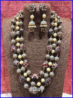 High Quality Traditional Kundan Multi Beads Women Ethnic Necklace Jewelry Sets