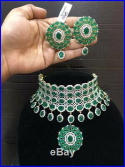 High quality kundan Meenakari Pearl Drops Choker Bridal Indian Jewellery Set