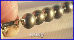 Honora Freshwater Black Pearl Set Necklace Earrings 16 14k New Case Freshwater