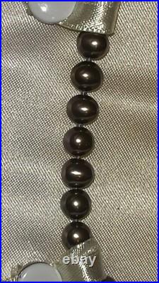 Honora Freshwater Black Pearl Set Necklace Earrings 16 14k New Case Freshwater